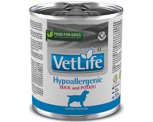 Vet Life Hypoallergenic Duck and Potato (диета) при аллергии или пищевой непереносимости, утка, картофель