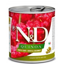 N&D QINOA Skin&Coat Duck&Coconut беззерновой корм с уткой, кокосом и киноа, забота о коже и шерсти
