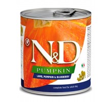 N&D PUMKIN Lamb, Pumpkin & Blueberry Adult беззерновой корм  с ягненком, тыквой и черникой для взрослых собак всех поро