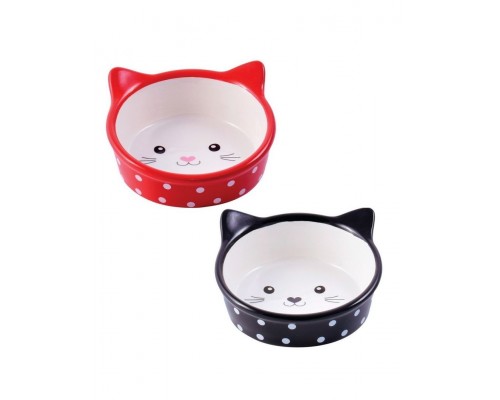 Миска керамическая для кошек Мордочка кошки 250 мл