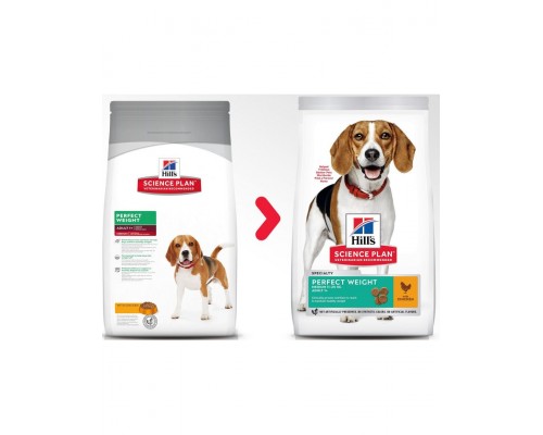 Science Plan Perfect Weight идеальный вес, для взрослых собак средних пород с курицей