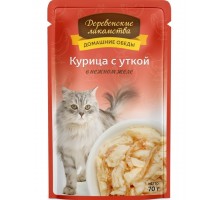 Курица с уткой в нежном желе