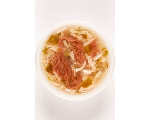 Суп из курицы с говядиной и шпинатом