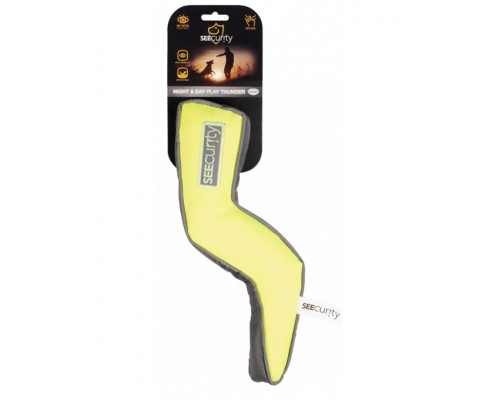 Игрушка для собак мягкая, светоотражающая "Молния", лайм