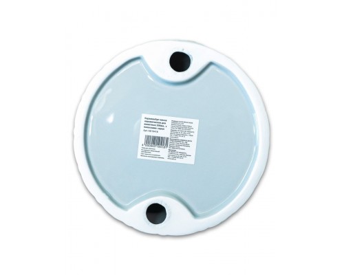 Миска керамическая для животных, с полосками серая