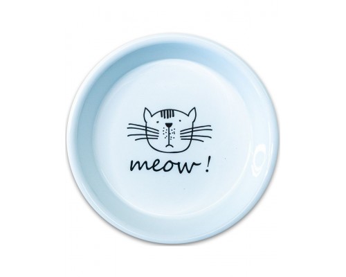 Миска керамическая для кошек  MEOW!, белая