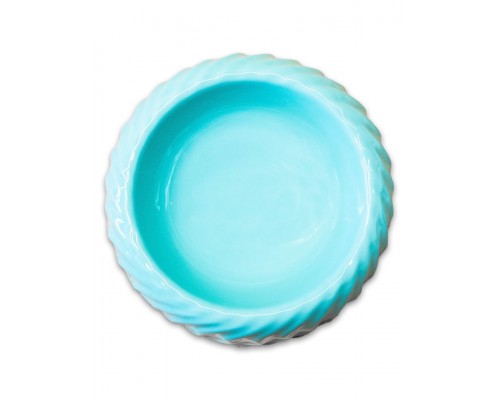 Миска керамическая с волнами бирюзовый