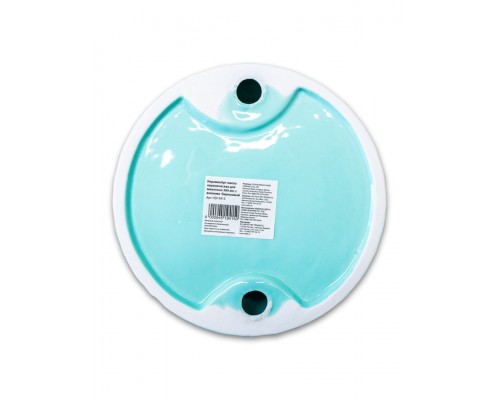 Миска керамическая с волнами бирюзовый