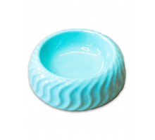Миска керамическая с волнами бирюзовый