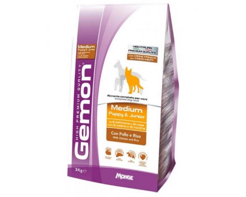 Medium Puppy & Junior корм для щенков средних пород курицей с рисом