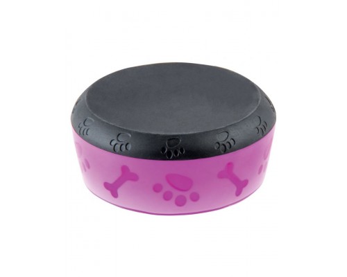 Миска пластиковая на резинке утяжеленная "Градиент" розовая