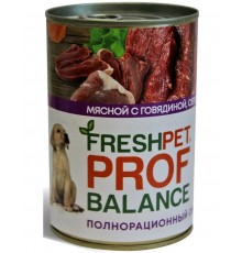 FRESHPET PROF BALANCE для щенков с говядиной, сердцем и рисом