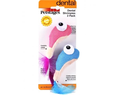 Игрушка для кошек Dental "Креветки" 2шт. с кошачьей мятой