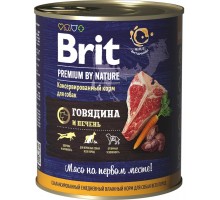 Brit Premium By Nature консервы с говядиной и печенью