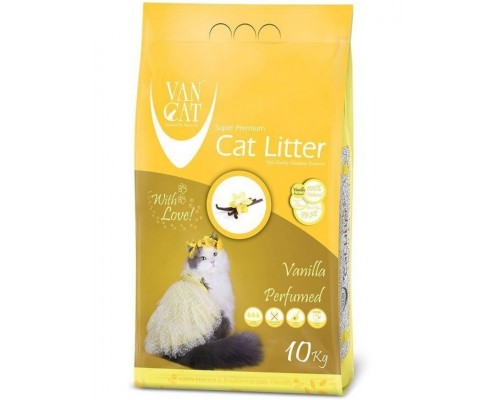 Комкующийся наполнитель без пыли с ароматом ванили