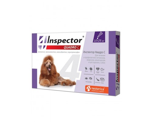 Inspector (Инспектор) Quadro C, капли для собак от 10 до 25 кг