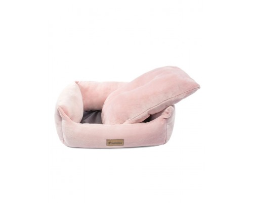 Лежанка прямоугольная "Лилия", розовая