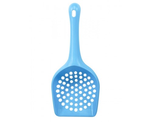 Совок для кошачьего туалета с круглой ячейкой, голубой