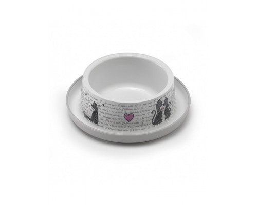 Нескользящая миска с защитой от муравьев влюбленные коты