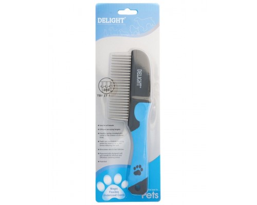 Расческа DeLIGHT с плавающими зубьями односекционная