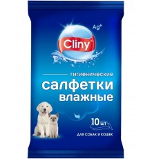 Cliny Влажные гигиенические салфетки для собак и кошек