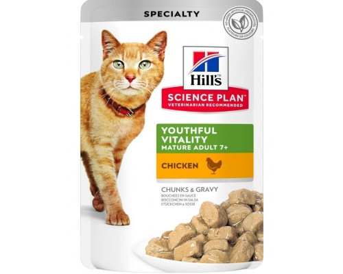Science Plan Youthful Vitality для пожилых кошек старше 7 лет, курица