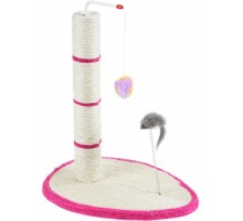 Когтеточка из сизаля "Столбик №205" с мышкой на пружине и шариком