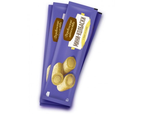 Мини-колбаски с пюре из сыра