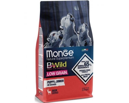 BWild LOW GRAIN Puppy & junior низкозерновой корм из мяса оленя для щенков всех пород