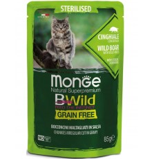 BWild GRAIN FREE паучи из мяса дикого кабана с овощами для стерилизованных кошек
