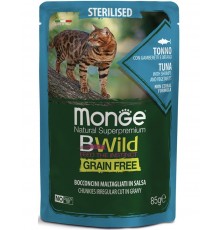 BWild GRAIN FREE паучи из тунца с креветками и овощами для стерилизованных кошек