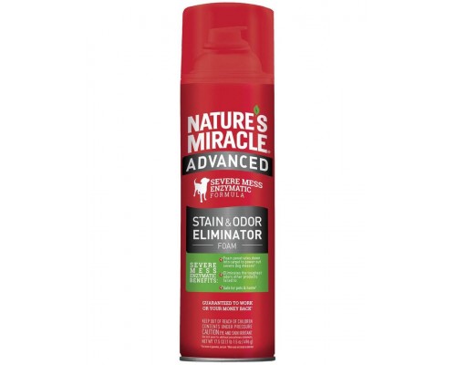Уничтожитель пятен и запахов с усиленной формулой для собак, аэрозоль-пена NM Advanced Dog Stain&Odor Eliminator