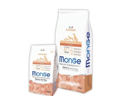 Salmone корм с лососем и рисом для взрослых собак всех пород