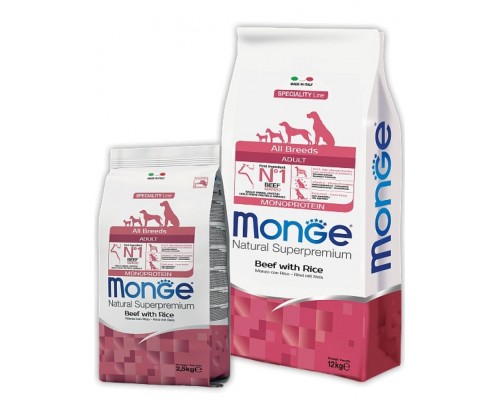 Beef корм с говядиной и рисом для взрослых собак всех пород