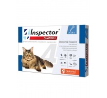 INSPECTOR Quadro капли для кошек от 8 до 15 кг от внешних и внутренних паразитов
