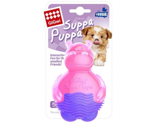 Бегемотик с пищалкой Suppa puppa игрушка для щенков