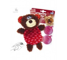 Мишка с пищалкой  игрушка для собак