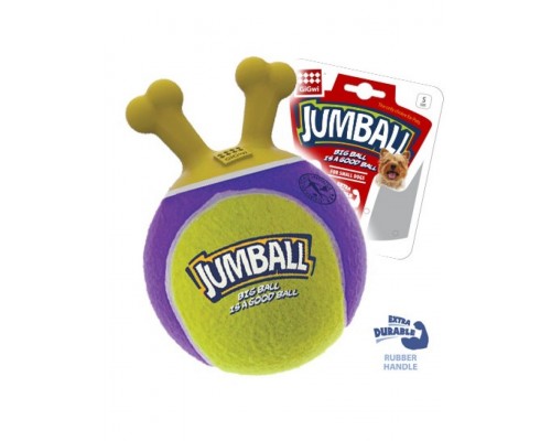 Мяч с захватом Jumball для маленьких и средних собак из теннисной резины