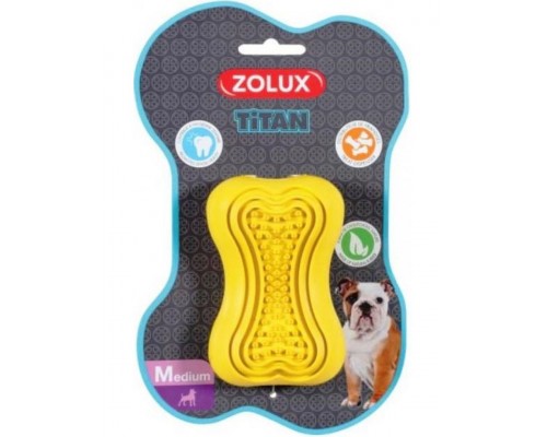 Кость-кормушка, резина, серия Титан, желтая