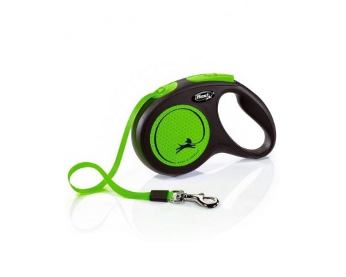 Рулетка New Neon M ремень 5м/25кг светоотражающая