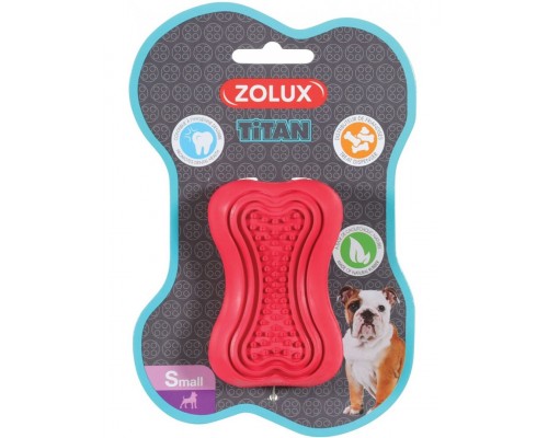 Кость-кормушка, резина, серия Титан, красная