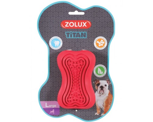 Кость-кормушка, резина, серия Титан, красная