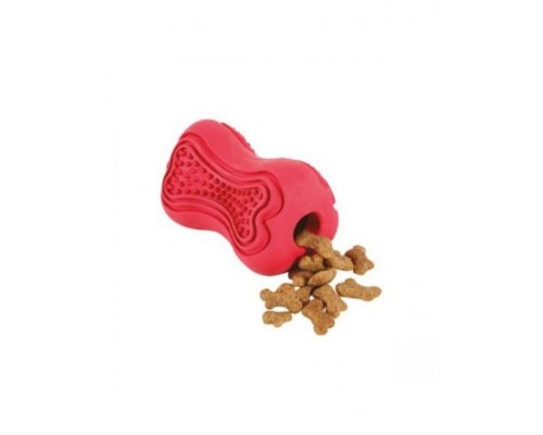 Кость-кормушка, резина, серия Титан, красная
