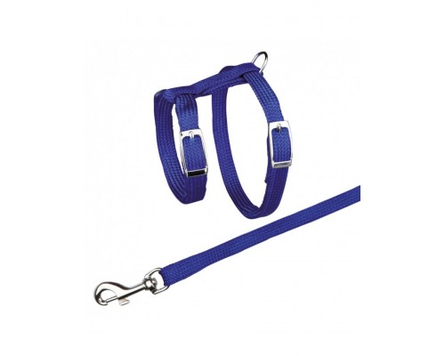 Шлейка с поводком для кошки, одноцветная