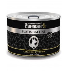 Platinum line сердечки куриные в желе для собак