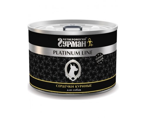Platinum line сердечки куриные в желе для собак