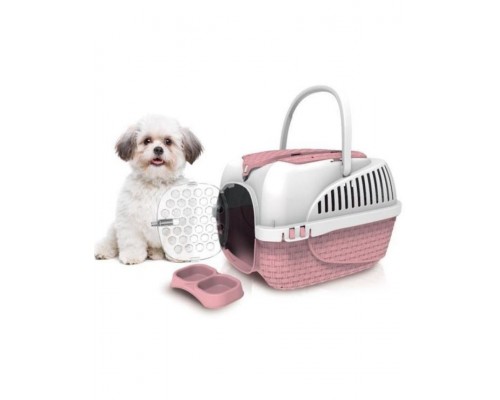 Переноска KENNEL TOUR розовая