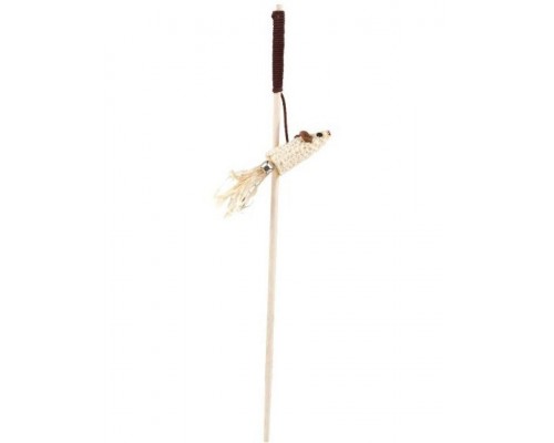 Удочка-дразнилка из кукурузы и дерева для кошек "Мышонок"