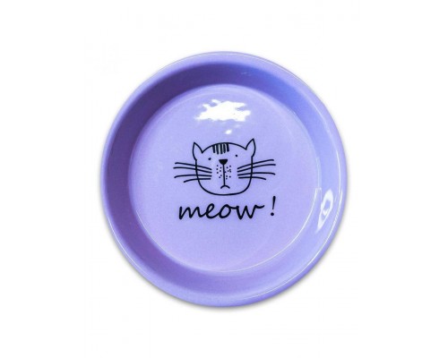 Миска керамическая для кошек  MEOW!, белая