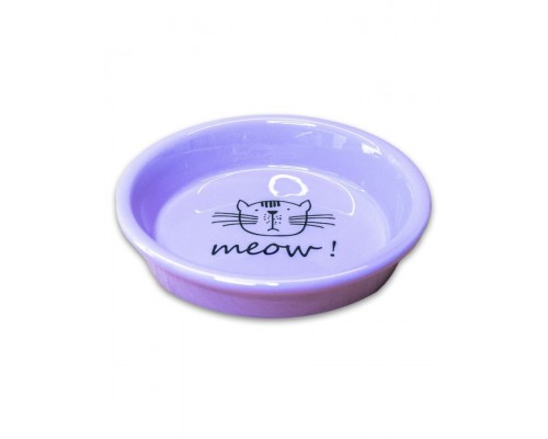 Миска керамическая для кошек  MEOW!, белая